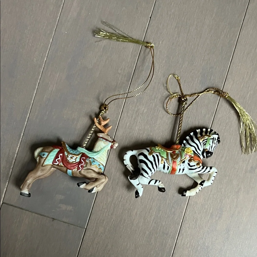 Lenox Christmas Carousel Animal Collection - Lion, Zebra, Reindeer and Horse - Picture 9 of 15